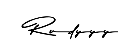 The Asem Kandis PERSONAL USE font gives name Rudyyy a signature that looks effortless yet distinguished. Download high-res PNG instantly. Rudyyy signature style 9 images and pictures png
