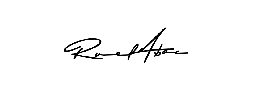 Make a beautiful signature design for name Ruel Abac. Use this online signature maker to create a handwritten signature for free. Ruel Abac signature style 9 images and pictures png