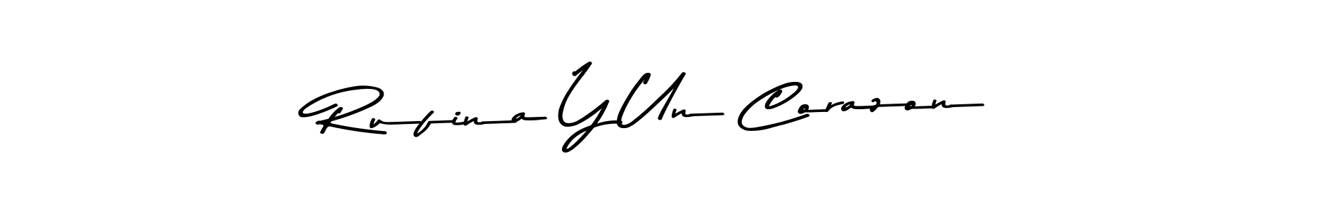 Make a beautiful signature design for name Rufina Y Un Corazon. Use this online signature maker to create a handwritten signature for free. Rufina Y Un Corazon signature style 9 images and pictures png