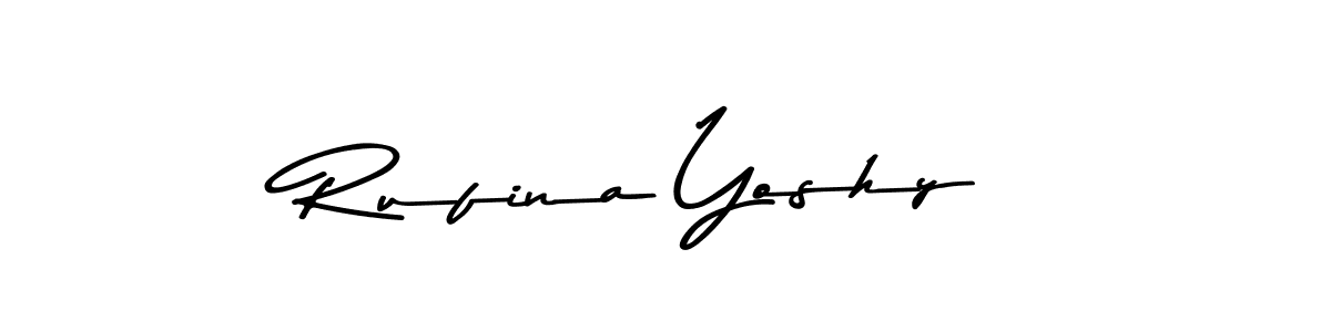 Similarly Asem Kandis PERSONAL USE is the best handwritten signature design. Signature creator online .You can use it as an online autograph creator for name Rufina Yoshy. Rufina Yoshy signature style 9 images and pictures png