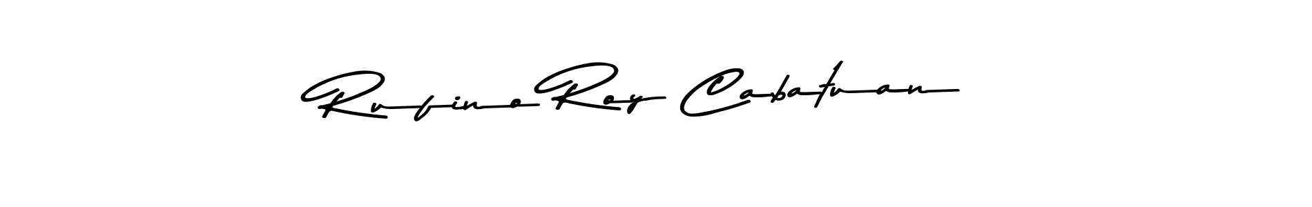 Rufino Roy Cabatuan stylish signature style. Best Handwritten Sign (Asem Kandis PERSONAL USE) for my name. Handwritten Signature Collection Ideas for my name Rufino Roy Cabatuan. Rufino Roy Cabatuan signature style 9 images and pictures png