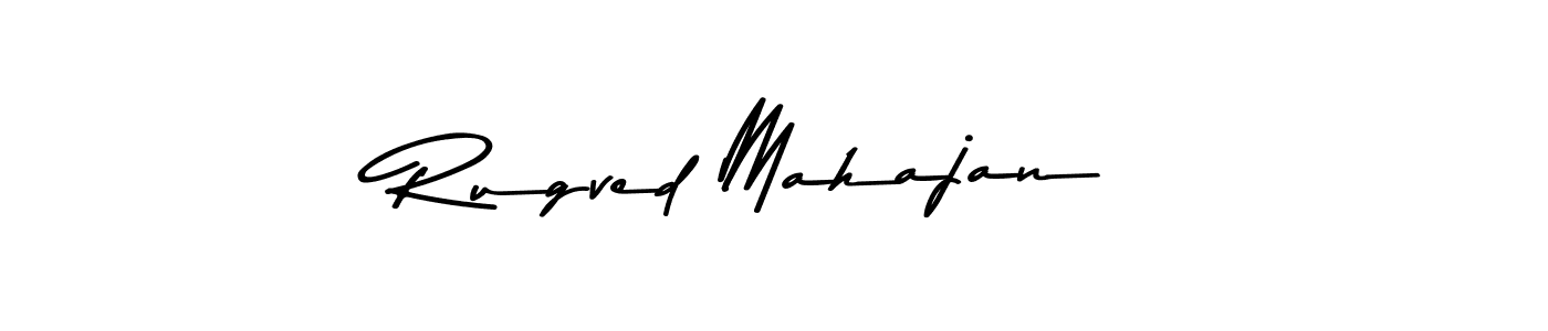 Rugved Mahajan stylish signature style. Best Handwritten Sign (Asem Kandis PERSONAL USE) for my name. Handwritten Signature Collection Ideas for my name Rugved Mahajan. Rugved Mahajan signature style 9 images and pictures png
