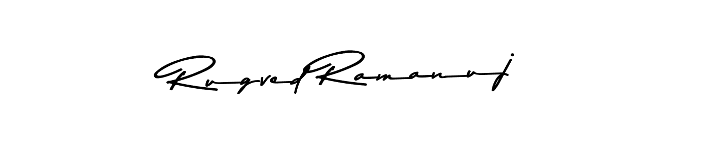 How to make Rugved Ramanuj signature? Asem Kandis PERSONAL USE is a professional autograph style. Create handwritten signature for Rugved Ramanuj name. Rugved Ramanuj signature style 9 images and pictures png