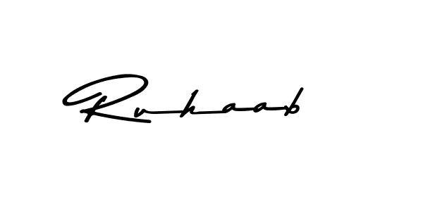 Design your own signature with our free online signature maker. With this signature software, you can create a handwritten (Asem Kandis PERSONAL USE) signature for name Ruhaab. Ruhaab signature style 9 images and pictures png