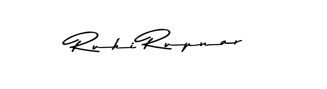 How to make Ruhi Rupnar name signature. Use Asem Kandis PERSONAL USE style for creating short signs online. This is the latest handwritten sign. Ruhi Rupnar signature style 9 images and pictures png