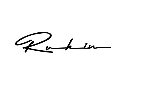 Ruhin stylish signature style. Best Handwritten Sign (Asem Kandis PERSONAL USE) for my name. Handwritten Signature Collection Ideas for my name Ruhin. Ruhin signature style 9 images and pictures png