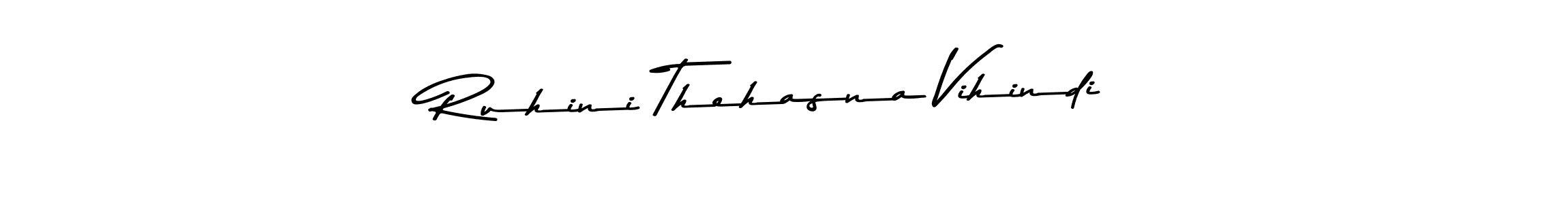 Create a beautiful signature design for name Ruhini Thehasna Vihindi. With this signature (Asem Kandis PERSONAL USE) fonts, you can make a handwritten signature for free. Ruhini Thehasna Vihindi signature style 9 images and pictures png