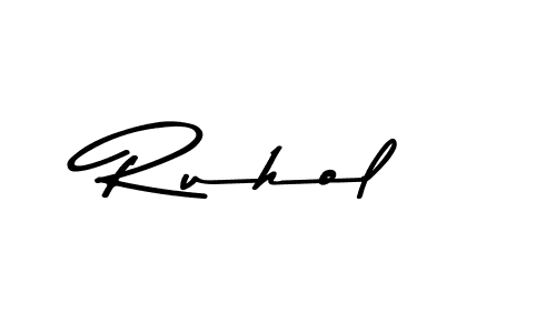 You should practise on your own different ways (Asem Kandis PERSONAL USE) to write your name (Ruhol) in signature. don't let someone else do it for you. Ruhol signature style 9 images and pictures png