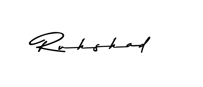 Use a signature maker to create a handwritten signature online. With this signature software, you can design (Asem Kandis PERSONAL USE) your own signature for name Ruhshad. Ruhshad signature style 9 images and pictures png