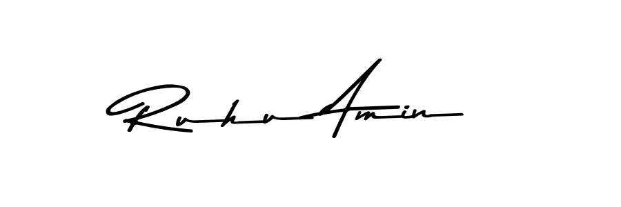 Design your own signature with our free online signature maker. With this signature software, you can create a handwritten (Asem Kandis PERSONAL USE) signature for name Ruhu Amin. Ruhu Amin signature style 9 images and pictures png