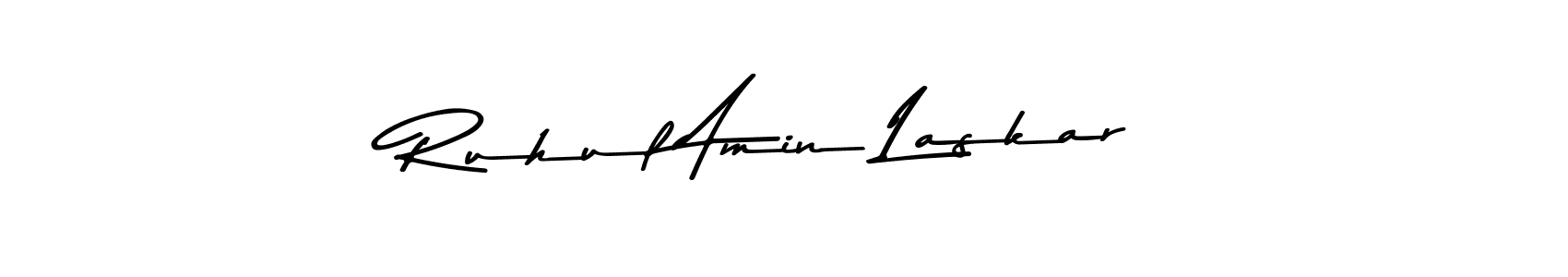 Here are the top 10 professional signature styles for the name Ruhul Amin Laskar. These are the best autograph styles you can use for your name. Ruhul Amin Laskar signature style 9 images and pictures png