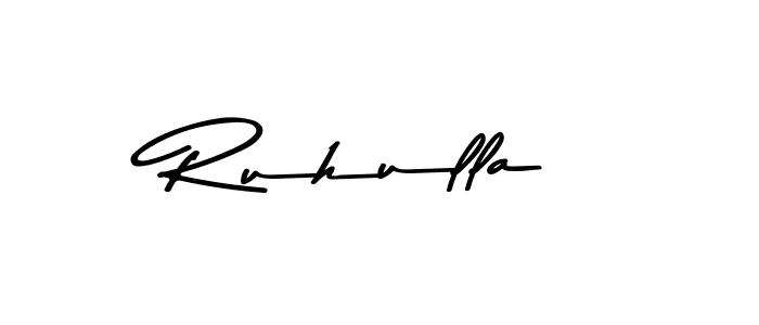 Use a signature maker to create a handwritten signature online. With this signature software, you can design (Asem Kandis PERSONAL USE) your own signature for name Ruhulla. Ruhulla signature style 9 images and pictures png
