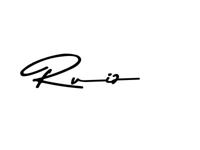 How to make Ruiz name signature. Use Asem Kandis PERSONAL USE style for creating short signs online. This is the latest handwritten sign. Ruiz signature style 9 images and pictures png