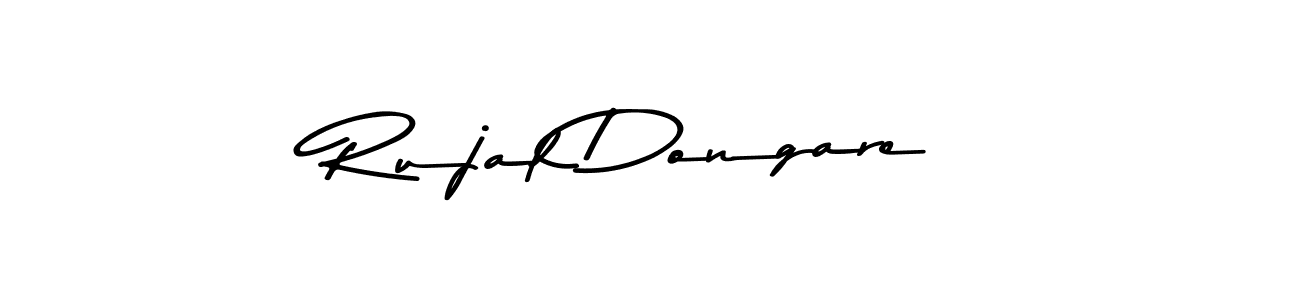 How to make Rujal Dongare name signature. Use Asem Kandis PERSONAL USE style for creating short signs online. This is the latest handwritten sign. Rujal Dongare signature style 9 images and pictures png