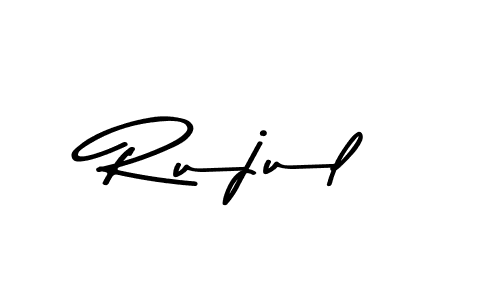 Create a beautiful signature design for name Rujul. With this signature (Asem Kandis PERSONAL USE) fonts, you can make a handwritten signature for free. Rujul signature style 9 images and pictures png