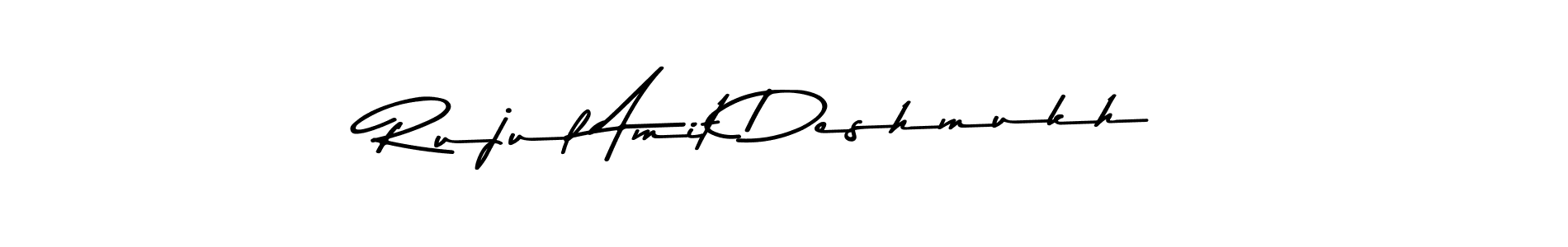 if you are searching for the best signature style for your name Rujul Amit Deshmukh. so please give up your signature search. here we have designed multiple signature styles  using Asem Kandis PERSONAL USE. Rujul Amit Deshmukh signature style 9 images and pictures png