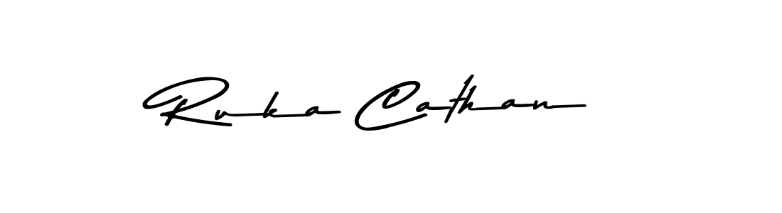 Create a beautiful signature design for name Ruka Cathan. With this signature (Asem Kandis PERSONAL USE) fonts, you can make a handwritten signature for free. Ruka Cathan signature style 9 images and pictures png