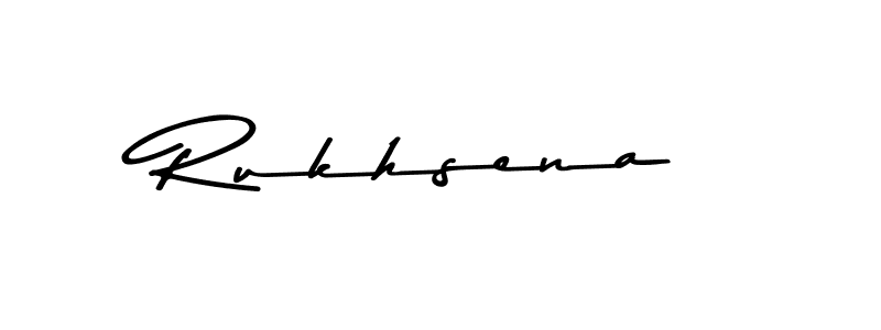 Make a beautiful signature design for name Rukhsena. Use this online signature maker to create a handwritten signature for free. Rukhsena signature style 9 images and pictures png