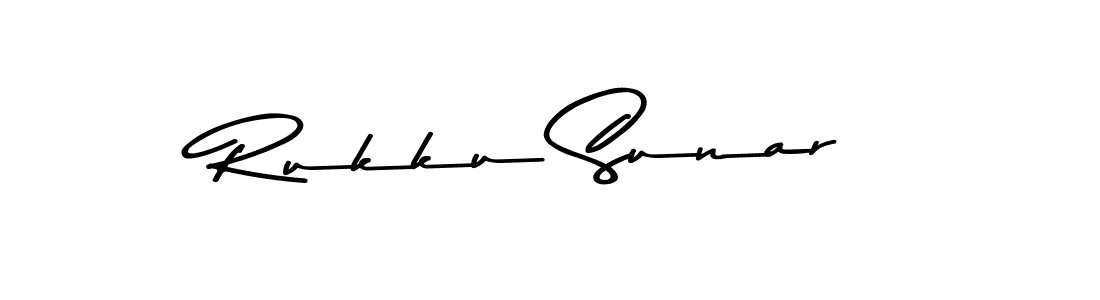 How to make Rukku Sunar signature? Asem Kandis PERSONAL USE is a professional autograph style. Create handwritten signature for Rukku Sunar name. Rukku Sunar signature style 9 images and pictures png