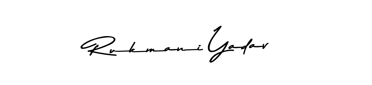 Create a beautiful signature design for name Rukmani Yadav. With this signature (Asem Kandis PERSONAL USE) fonts, you can make a handwritten signature for free. Rukmani Yadav signature style 9 images and pictures png