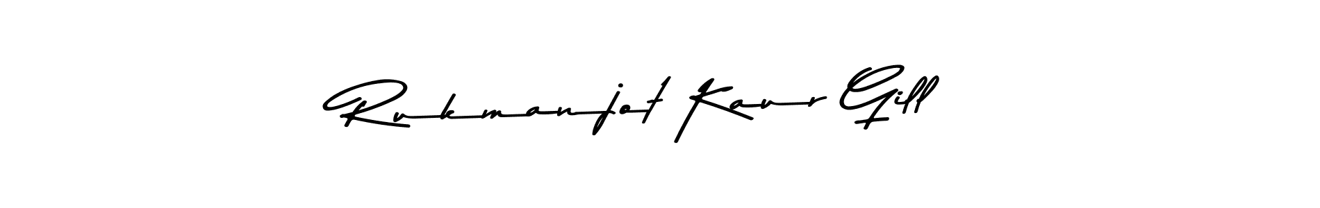 Make a beautiful signature design for name Rukmanjot Kaur Gill. With this signature (Asem Kandis PERSONAL USE) style, you can create a handwritten signature for free. Rukmanjot Kaur Gill signature style 9 images and pictures png