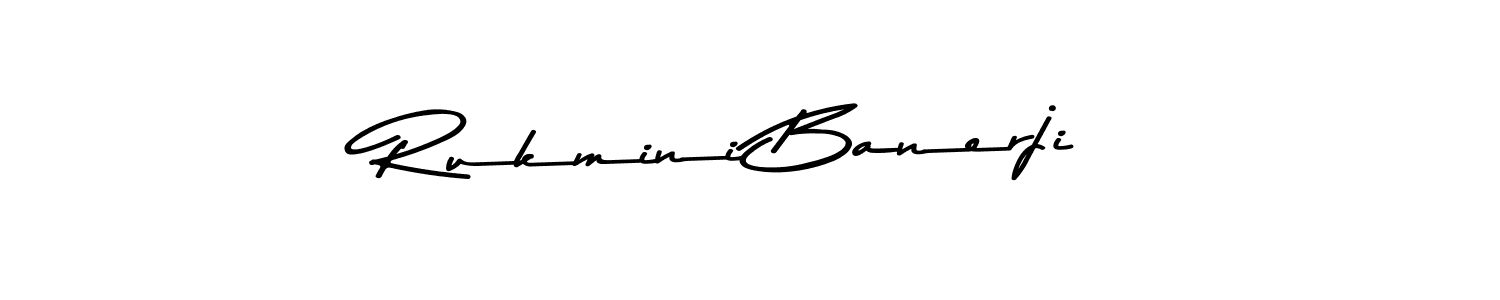 Design your own signature with our free online signature maker. With this signature software, you can create a handwritten (Asem Kandis PERSONAL USE) signature for name Rukmini Banerji. Rukmini Banerji signature style 9 images and pictures png