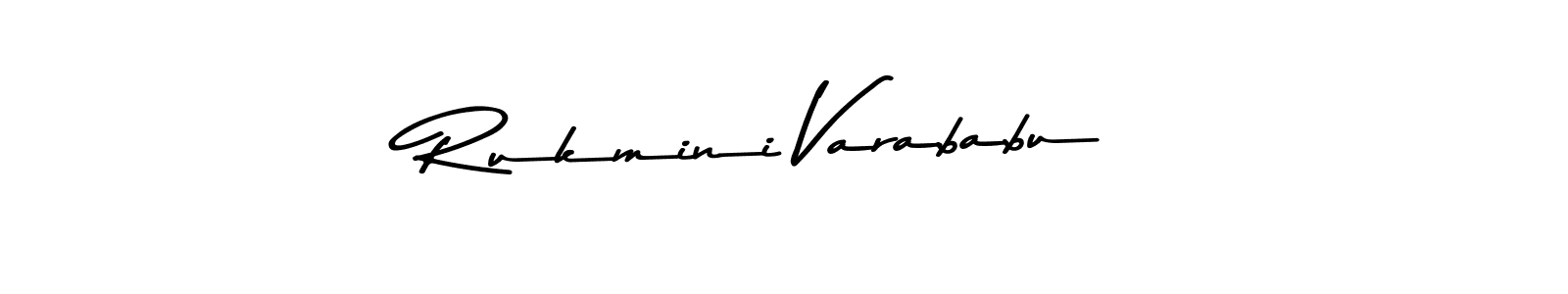 Rukmini Varababu stylish signature style. Best Handwritten Sign (Asem Kandis PERSONAL USE) for my name. Handwritten Signature Collection Ideas for my name Rukmini Varababu. Rukmini Varababu signature style 9 images and pictures png