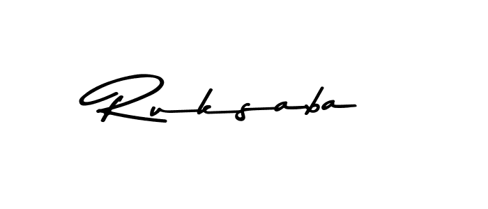 Ruksaba stylish signature style. Best Handwritten Sign (Asem Kandis PERSONAL USE) for my name. Handwritten Signature Collection Ideas for my name Ruksaba. Ruksaba signature style 9 images and pictures png