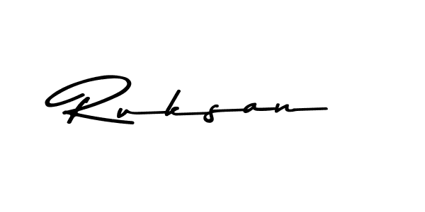 Make a beautiful signature design for name Ruksan. Use this online signature maker to create a handwritten signature for free. Ruksan signature style 9 images and pictures png