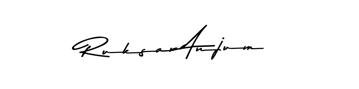 Design your own signature with our free online signature maker. With this signature software, you can create a handwritten (Asem Kandis PERSONAL USE) signature for name Ruksar Anjum. Ruksar Anjum signature style 9 images and pictures png