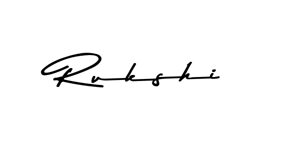Design your own signature with our free online signature maker. With this signature software, you can create a handwritten (Asem Kandis PERSONAL USE) signature for name Rukshi. Rukshi signature style 9 images and pictures png