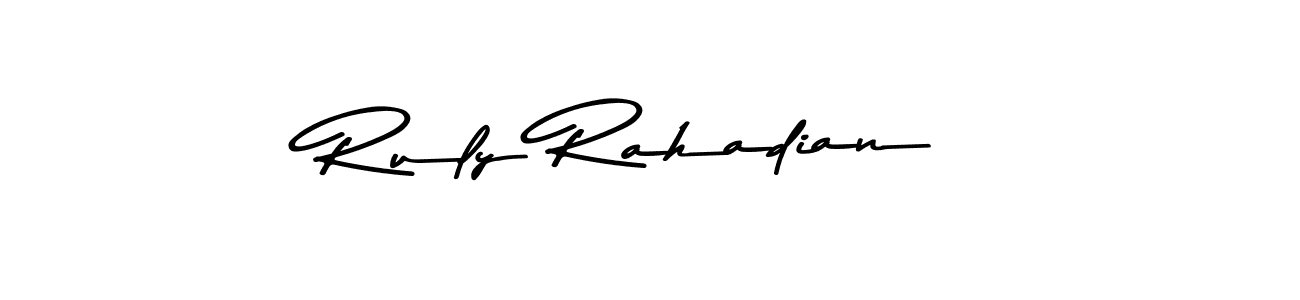 It looks lik you need a new signature style for name Ruly Rahadian. Design unique handwritten (Asem Kandis PERSONAL USE) signature with our free signature maker in just a few clicks. Ruly Rahadian signature style 9 images and pictures png