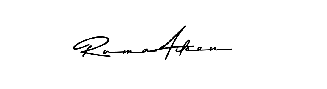 if you are searching for the best signature style for your name Ruma Aileen. so please give up your signature search. here we have designed multiple signature styles  using Asem Kandis PERSONAL USE. Ruma Aileen signature style 9 images and pictures png