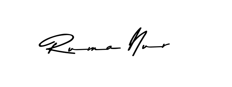 Ruma Nur stylish signature style. Best Handwritten Sign (Asem Kandis PERSONAL USE) for my name. Handwritten Signature Collection Ideas for my name Ruma Nur. Ruma Nur signature style 9 images and pictures png