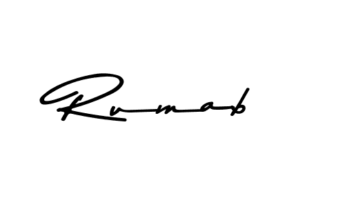Use a signature maker to create a handwritten signature online. With this signature software, you can design (Asem Kandis PERSONAL USE) your own signature for name Rumab. Rumab signature style 9 images and pictures png