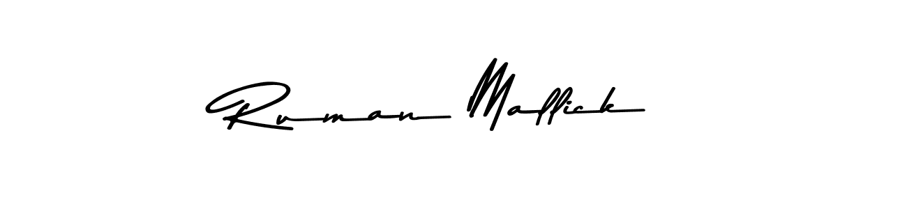 How to make Ruman Mallick signature? Asem Kandis PERSONAL USE is a professional autograph style. Create handwritten signature for Ruman Mallick name. Ruman Mallick signature style 9 images and pictures png