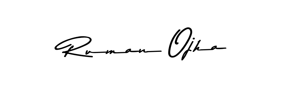 This is the best signature style for the Ruman Ojha name. Also you like these signature font (Asem Kandis PERSONAL USE). Mix name signature. Ruman Ojha signature style 9 images and pictures png