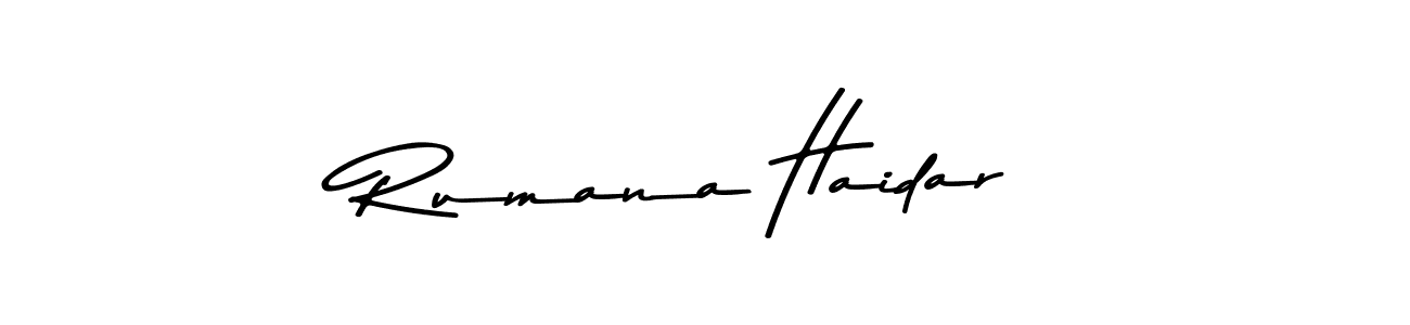 Asem Kandis PERSONAL USE is a professional signature style that is perfect for those who want to add a touch of class to their signature. It is also a great choice for those who want to make their signature more unique. Get Rumana Haidar name to fancy signature for free. Rumana Haidar signature style 9 images and pictures png