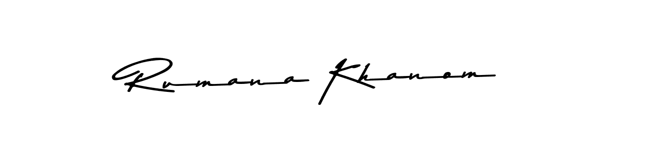 Rumana Khanom stylish signature style. Best Handwritten Sign (Asem Kandis PERSONAL USE) for my name. Handwritten Signature Collection Ideas for my name Rumana Khanom. Rumana Khanom signature style 9 images and pictures png