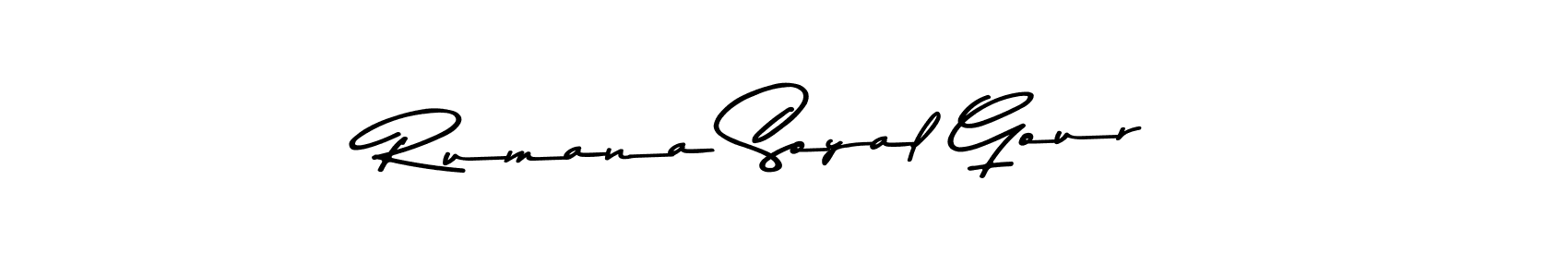 Make a beautiful signature design for name Rumana Soyal Gour. Use this online signature maker to create a handwritten signature for free. Rumana Soyal Gour signature style 9 images and pictures png