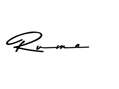 Use a signature maker to create a handwritten signature online. With this signature software, you can design (Asem Kandis PERSONAL USE) your own signature for name Rume. Rume signature style 9 images and pictures png