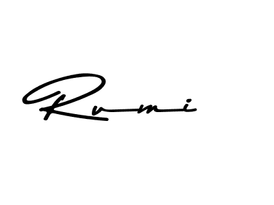 Make a beautiful signature design for name Rumi. With this signature (Asem Kandis PERSONAL USE) style, you can create a handwritten signature for free. Rumi signature style 9 images and pictures png