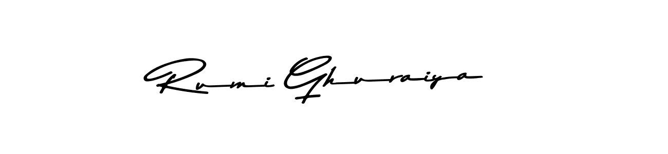 Make a beautiful signature design for name Rumi Ghuraiya. With this signature (Asem Kandis PERSONAL USE) style, you can create a handwritten signature for free. Rumi Ghuraiya signature style 9 images and pictures png
