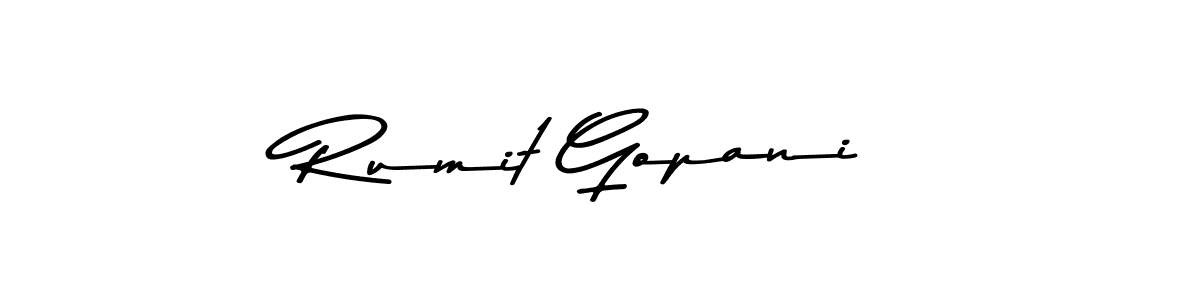 Rumit Gopani stylish signature style. Best Handwritten Sign (Asem Kandis PERSONAL USE) for my name. Handwritten Signature Collection Ideas for my name Rumit Gopani. Rumit Gopani signature style 9 images and pictures png