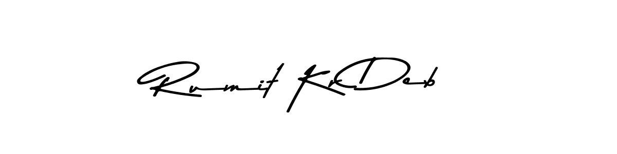 Use a signature maker to create a handwritten signature online. With this signature software, you can design (Asem Kandis PERSONAL USE) your own signature for name Rumit Kr Deb. Rumit Kr Deb signature style 9 images and pictures png