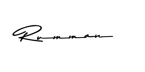 Use a signature maker to create a handwritten signature online. With this signature software, you can design (Asem Kandis PERSONAL USE) your own signature for name Rumman. Rumman signature style 9 images and pictures png