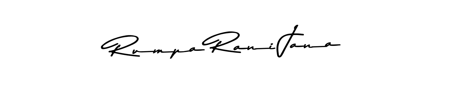 Design your own signature with our free online signature maker. With this signature software, you can create a handwritten (Asem Kandis PERSONAL USE) signature for name Rumpa Rani Jana. Rumpa Rani Jana signature style 9 images and pictures png