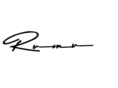 Rumu stylish signature style. Best Handwritten Sign (Asem Kandis PERSONAL USE) for my name. Handwritten Signature Collection Ideas for my name Rumu. Rumu signature style 9 images and pictures png