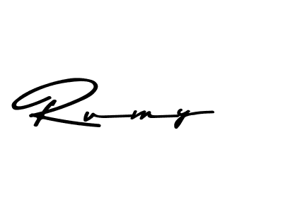 Use a signature maker to create a handwritten signature online. With this signature software, you can design (Asem Kandis PERSONAL USE) your own signature for name Rumy. Rumy signature style 9 images and pictures png