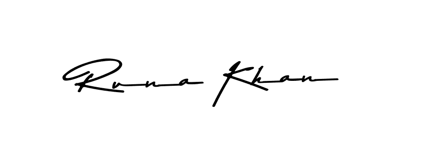 Use a signature maker to create a handwritten signature online. With this signature software, you can design (Asem Kandis PERSONAL USE) your own signature for name Runa Khan. Runa Khan signature style 9 images and pictures png